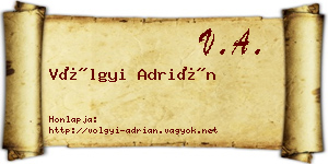 Völgyi Adrián névjegykártya